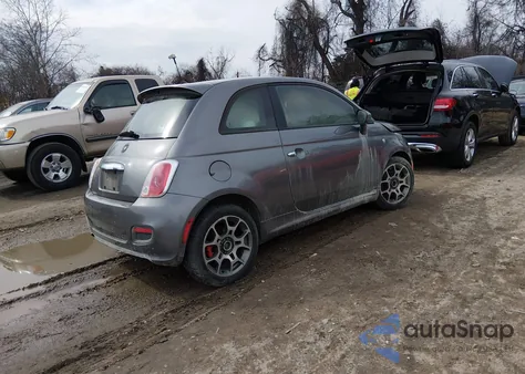 2012 Fiat 500 Sport z USA, uszkodzony, nr VIN 3C3CFFBR2CT126091